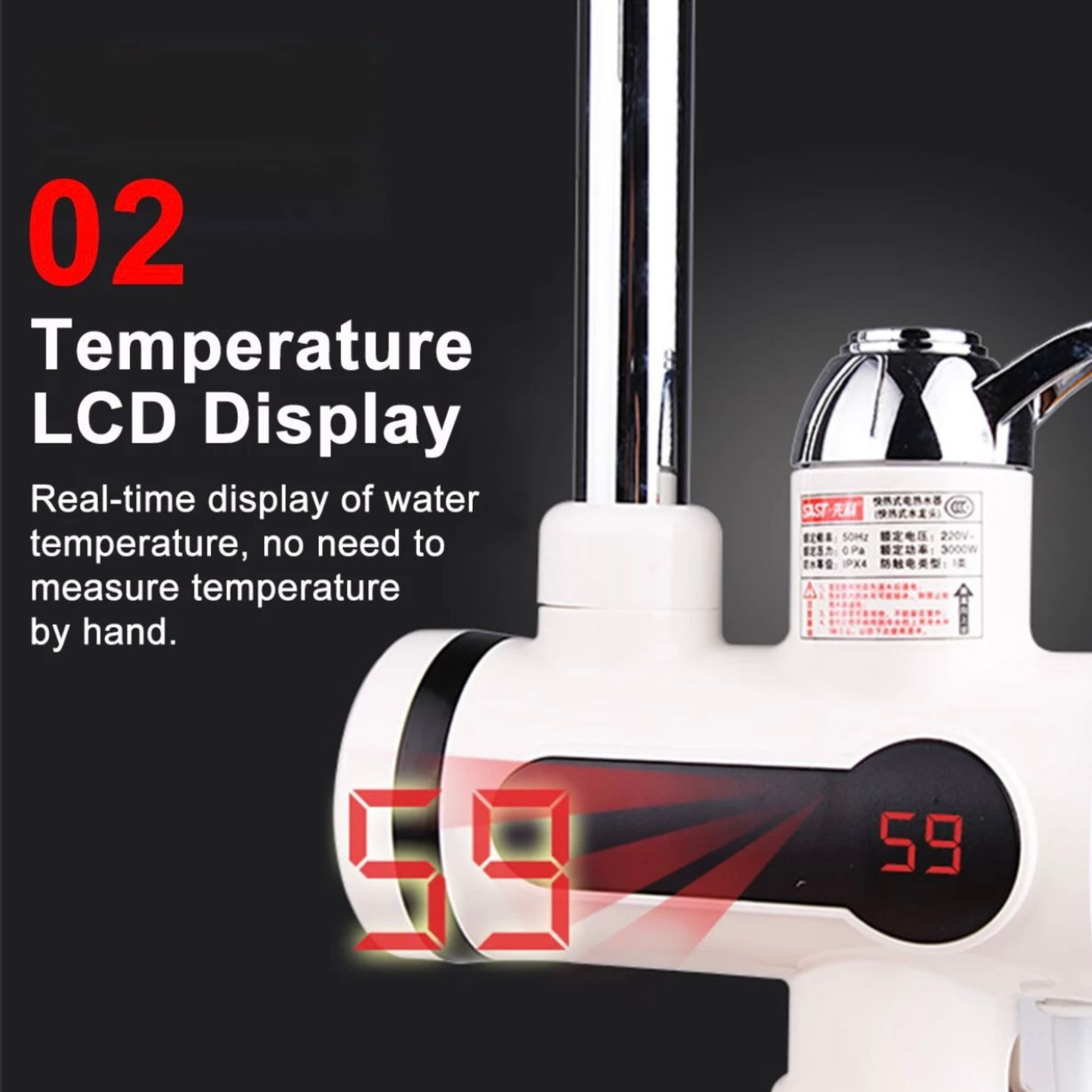 Instant Tankless Digital Electric Hot Water Faucet