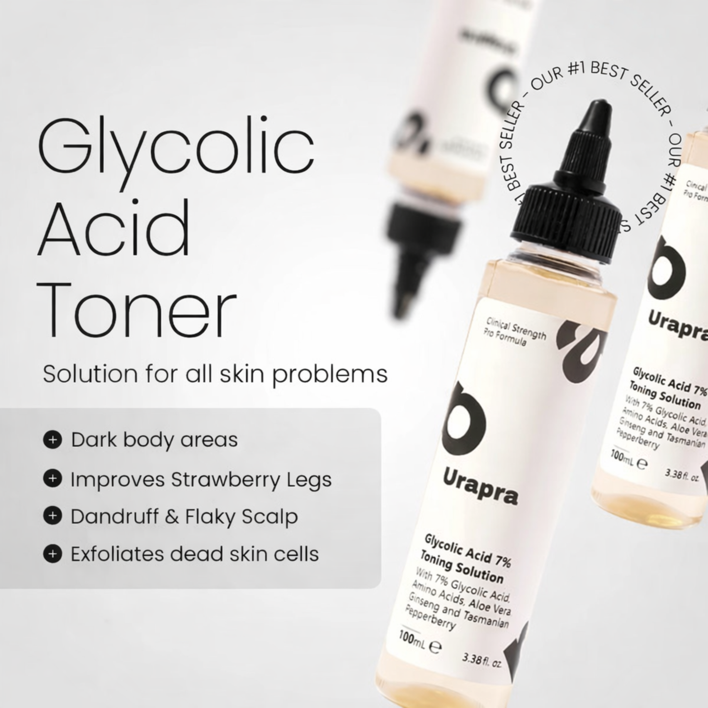 Urapra Glycolic Acid 7% Toning Solution – 100ml